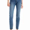 Push-up-Skinny-Jeans mit Blumenmuster