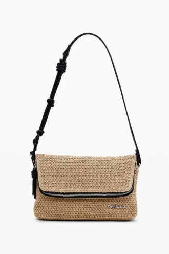 Raffia-Umhängetasche