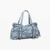 Raffierte Denim-Tasche