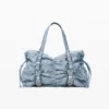 Raffierte Denim-Tasche