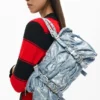 Raffierte Denim-Tasche