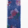 Rechteckiger Schal mit blauen Streifen