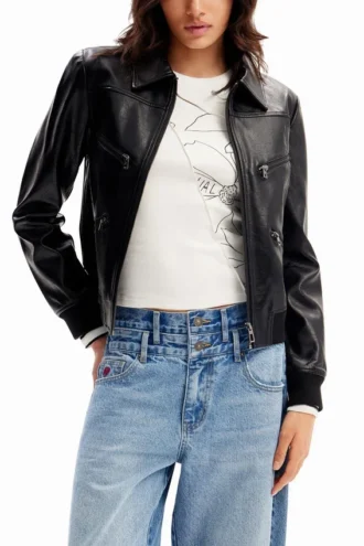 Retro-Biker-Jacke