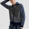 Retro-Pullover mit Reißverschluss