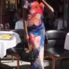 Ärmelloses Kleid mit Print