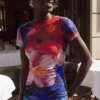Ärmelloses Kleid mit Print