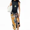 Ärmelloses Kleid mit Print