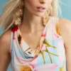 Ärmelloses Kleid mit Print