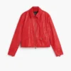 Rote Kunstleder-Jacke Rote Kunstleder-Jacke