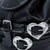 Rucksack mit Herzschnallen Rucksack mit Herzschnallen