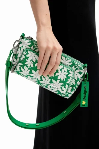 S Strukturierte Umhängetasche mit Blumenmuster