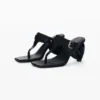 Sandalen mit Absatz in Lederoptik