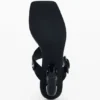 Sandalen mit Absatz in Lederoptik