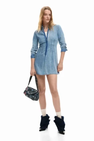 Schmal geschnittenes Jeans-Kleid