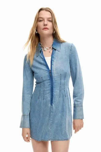 Schmal geschnittenes Jeans-Kleid