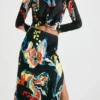 Schmaler Midi-Rock mit Print
