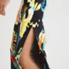 Schmaler Midi-Rock mit Print