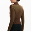 Schokoladenbraune Strickjacke