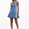Skater-Kleid im Denim-Look