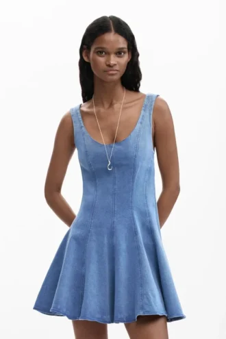 Skater-Kleid im Denim-Look