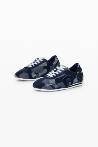Sneaker mit Denim-Patchwork Sneaker mit Denim-Patchwork