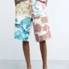Strick-Bermudas mit Blumenmuster Strick-Bermudas mit Blumenmuster