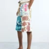 Strick-Bermudas mit Blumenmuster Strick-Bermudas mit Blumenmuster