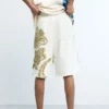Strick-Bermudas mit Blumenmuster Strick-Bermudas mit Blumenmuster