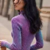 Strickjacke mit doppeltem Reißverschluss