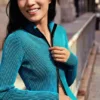 Strickjacke mit doppeltem Reißverschluss Strickjacke mit doppeltem Reißverschluss