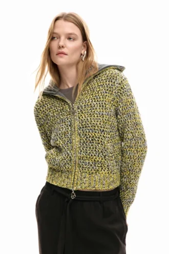 Strickjacke mit Reißverschluss