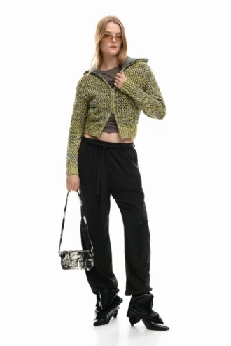 Strickjacke mit Reißverschluss