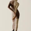 Strickkleid mit hohem Kragen Strickkleid mit hohem Kragen
