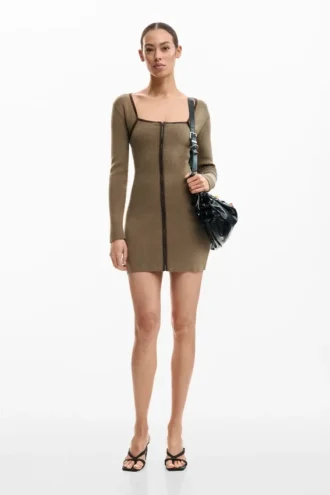 Strickkleid mit Reißverschluss