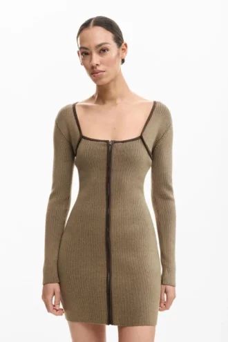Strickkleid mit Reißverschluss