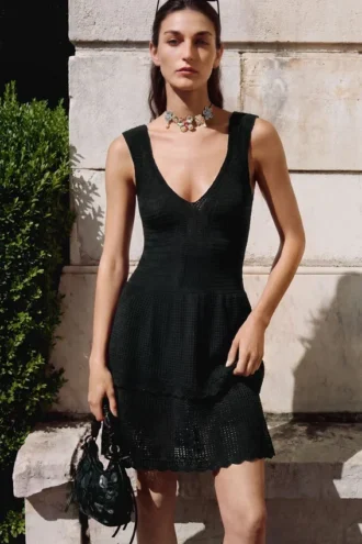 Strickkleid mit Trägern