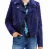 Strukturierte Bikerjacke