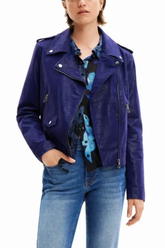 Strukturierte Bikerjacke Strukturierte Bikerjacke