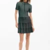 Strukturiertes Kleid mit Reißverschluss Strukturiertes Kleid mit Reißverschluss