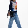 Sweatshirt mit großem Blumenmuster