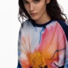 Sweatshirt mit großem Blumenmuster