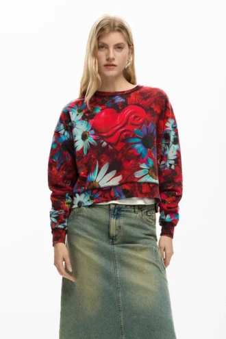 Sweatshirt mit Herzprint