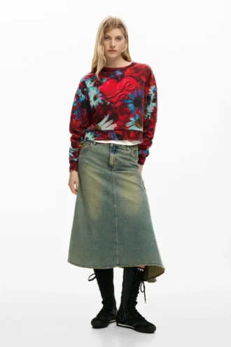 Sweatshirt mit Herzprint