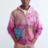 Sweatshirt mit Reißverschluss und Blumenmuster Sweatshirt mit Reißverschluss und Blumenmuster