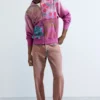 Sweatshirt mit Reißverschluss und Blumenmuster Sweatshirt mit Reißverschluss und Blumenmuster