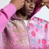 Sweatshirt mit Reißverschluss und Blumenmuster Sweatshirt mit Reißverschluss und Blumenmuster