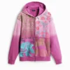 Sweatshirt mit Reißverschluss und Blumenmuster Sweatshirt mit Reißverschluss und Blumenmuster
