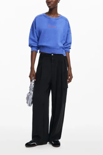 Sweatshirt mit Washed-Effekt