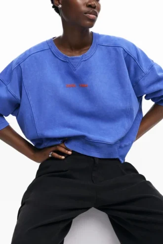 Sweatshirt mit Washed-Effekt