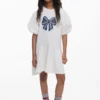 Sweatshirts-Kleid mit Schleife